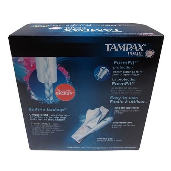Tampax Pearl Plastic Tampons, Ultra Absorbency, Unscented, 18 Ea, 3 Pack