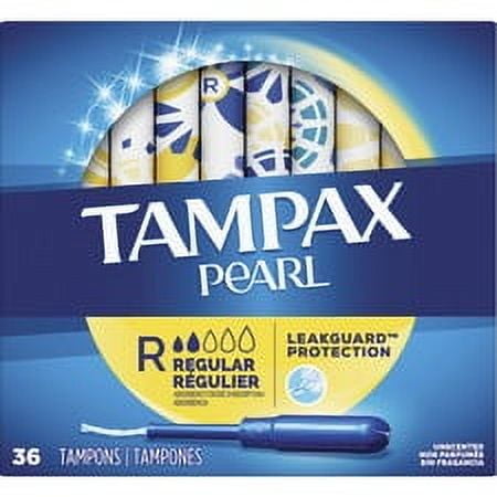 Tampax Pearl Regular Tampons - Plastic Applicator - 36/Box - 12 / Carton - Anti-leak, Comfortable, Unscented Tampax Pearl Regular Tampons - Plastic Applicator - 36/Box - 12 / Carton - Anti-leak, Comfortable, Unscented