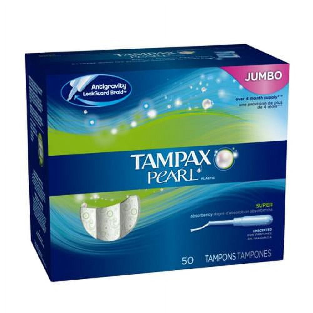 Tampax Pearl Tampons Super, Unscented 50 ea (Pack of 4)
