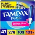 thumbnail interactive-video image 1 of Tampax Pearl Tampons Multipack with LeakGuard Braid, Regular/Super/Super Plus, 47 Count, 1 of 11