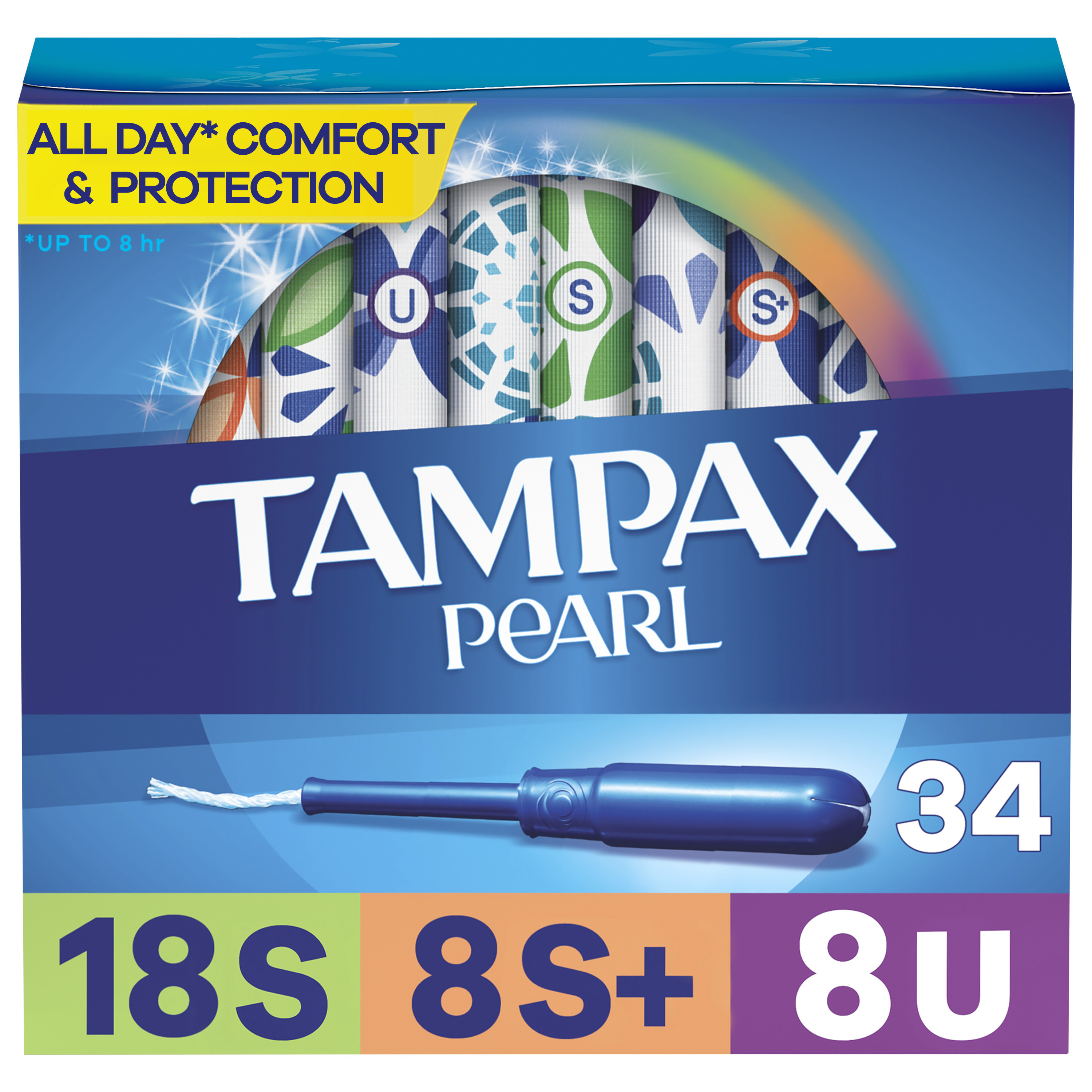 Tampax Pearl Ultra Absorbency Plastic Tampons, Unscented, 36 Ct