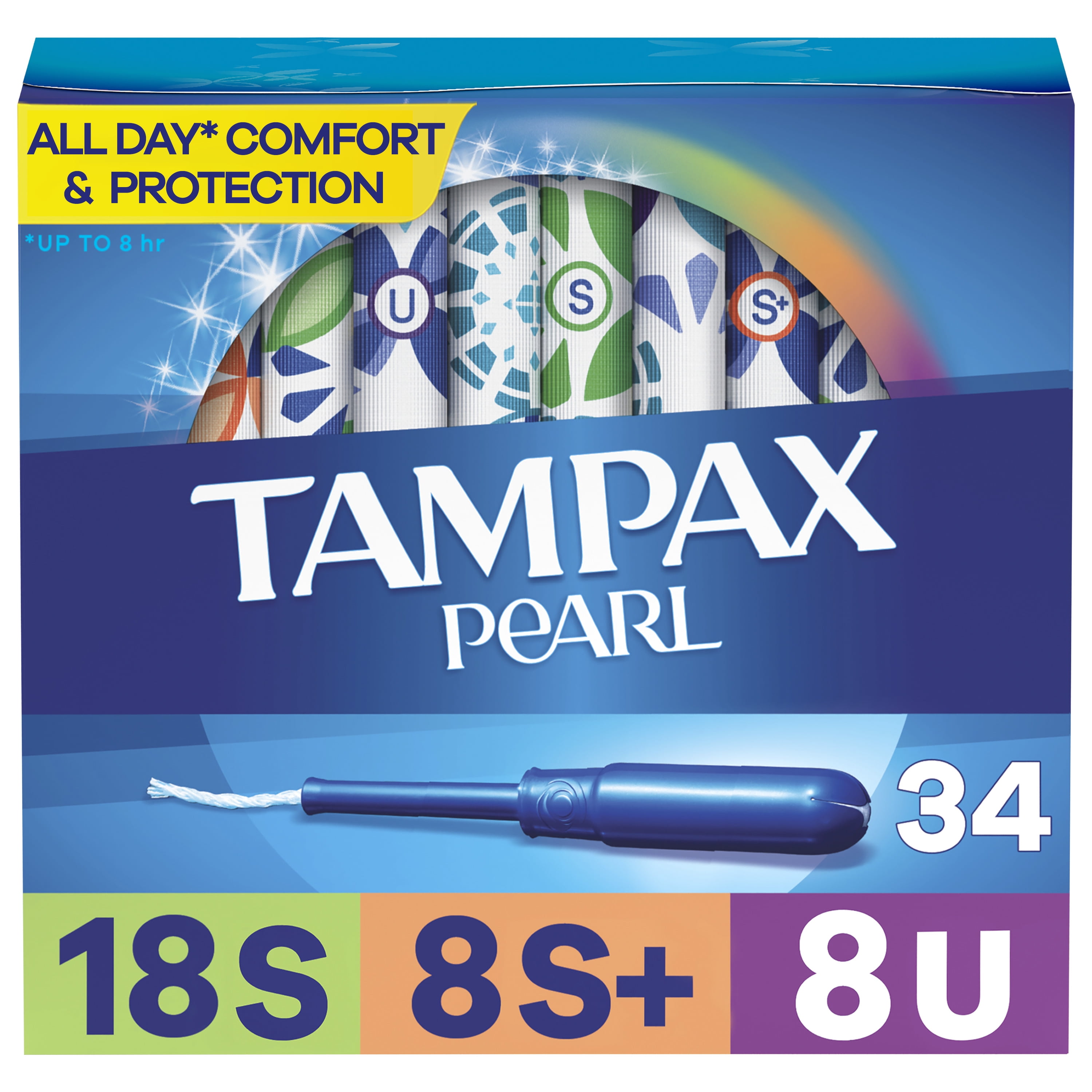 Tampax Pearl Tampons Trio Multipack, with LeakGuard Braid, Super/Super
