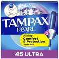 thumbnail interactive-video image 1 of Tampax Pearl Tampons Ultra Absorbency with LeakGuard Braid, 45 Count, 1 of 15