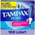 thumbnail image 1 of Tampax Pearl Tampons with LeakGuard Braid, Light Absorbency, 100 Count, 1 of 12