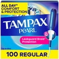 thumbnail image 1 of Tampax Pearl Tampons with LeakGuard Braid, Regular Absorbency, 100 Count, 1 of 9