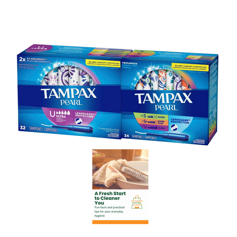 Tampax Pearl Ultra Tampons (32 Count) and Variety Pack Tampons