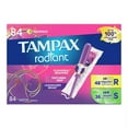 Tampax Radiant Duo pack Regular/Super Plastic Unscented Tampons 84