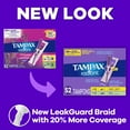 thumbnail image 1 of Tampax Radiant Tampons Duo Pack with LeakGuard Braid, Regular/Super Absorbency, 52 Ct, 1 of 11