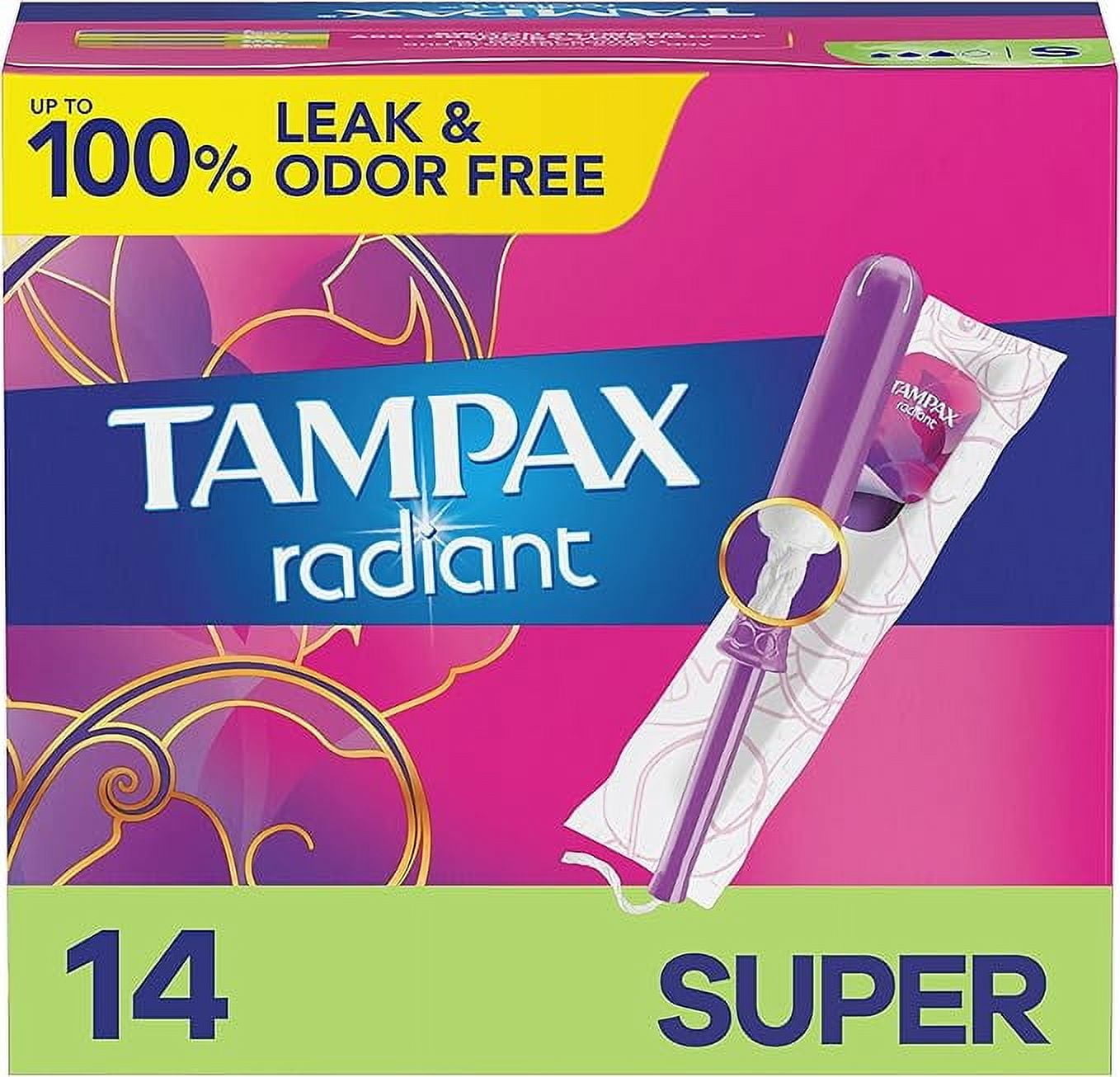Tampax Radiant Tampons Regular Super, 14 Ea..