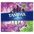 Tampax Radiant Tampons, Super Absorbency, With Leakguard Braid