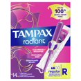 Tampax Radiant Tampons with LeakGuard Braid, Regular Absorbency, 14