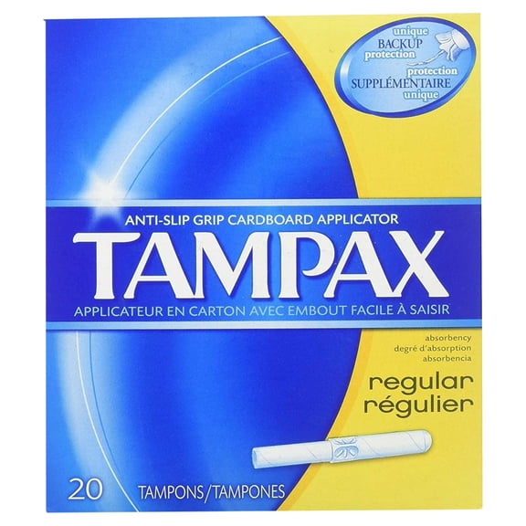 Tampax Regular Absorbency Tampons with Flushable Applicator 20 ct