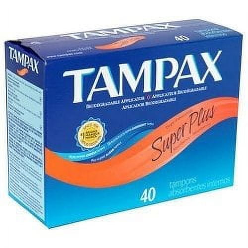 Tampax Super Plus Tampons with Flushable Cardboard Applicator-40 ct