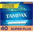 Tampax Tampons, Super Plus Absorbency, Cardboard Applicator, Leakgaurd