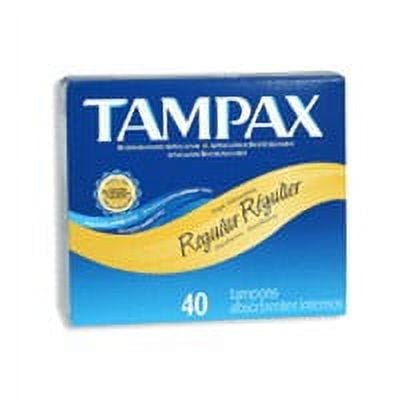 Tampax Tampons With Biodegradable Applicator, Regular Absorbancy - 40 Each, 3 Pack