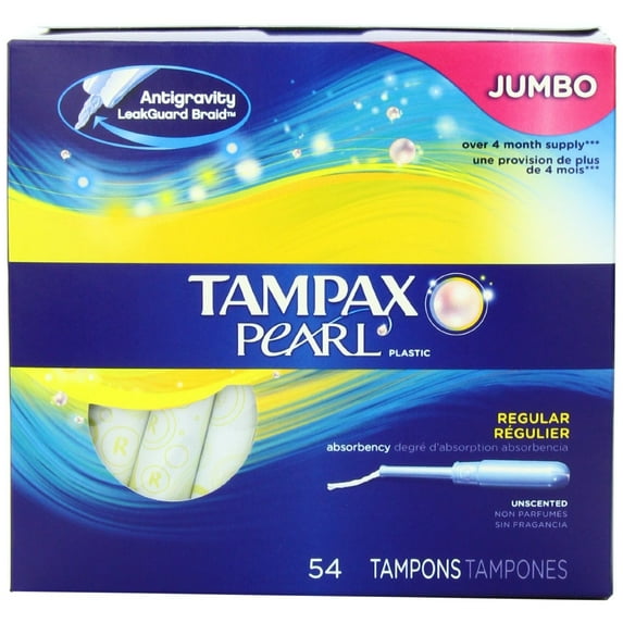 Tampax Tpx Prl Reg 54ct Bns Lnr