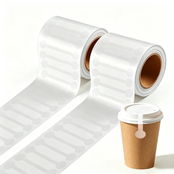 Tamper Proof Labels 1000 Pcs Clear Stickers Blank for Drink 2.75 0.5 Inch