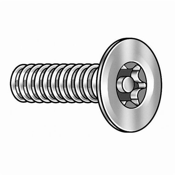 #10-24 x 3/4 in Torx Flat Machine Screw, Zinc Plated Steel, 100 PK
