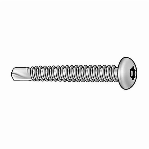 Tamper Resistant Screw, 1 in, Plain Finish, 410 Stainless Steel, Pan Head Torx Drive, 25 PK