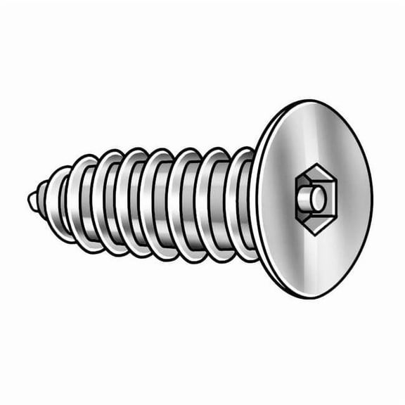 Tamper Resistant Screw, 1-1/4 in, Plain Finish, 18-8 Stainless Steel, Flat Head Torx Drive, 25 PK
