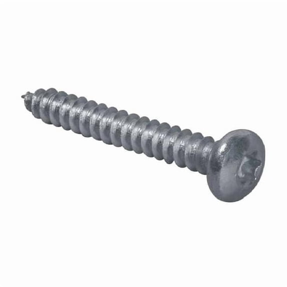 Sheet Metal Screw, #8 x 1/2 in, Zinc Plated Steel Pan Head Torx Drive, 100 PK