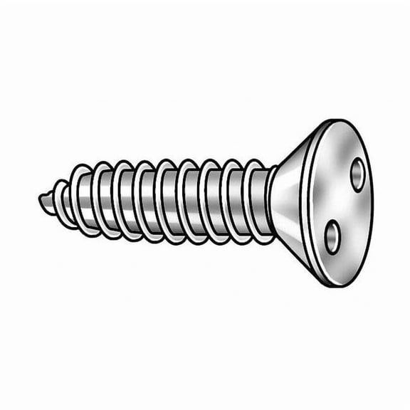 Tamper Resistant Screw, 1 in, Plain Finish, 18-8 Stainless Steel, Flat Head Spanner Drive, 25 PK