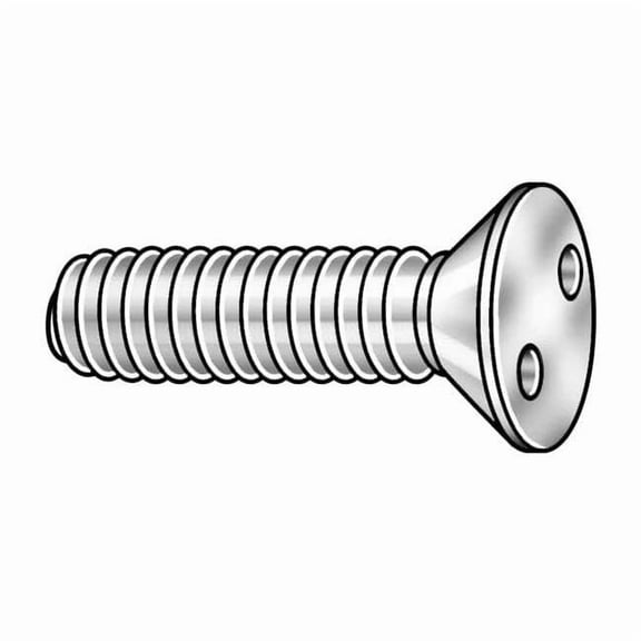 #10-24 x 3/4 in Spanner Flat Tamper Resistant Screw, Plain Finish, 18-8 Stainless Steel, 25 PK