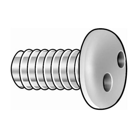 #4-40 x 1/2 in Spanner Pan Tamper Resistant Screw, Plain Finish, 18-8 Stainless Steel, 50 PK