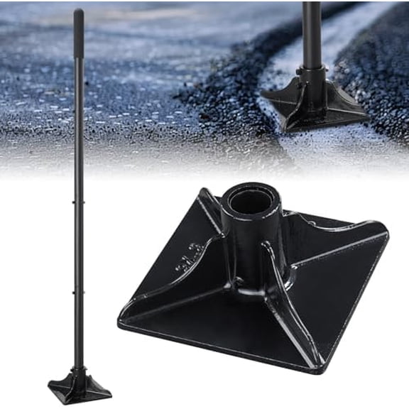 Tamper Tool, Heavy Duty Ground Steel Tamper Tool Kit Long Handle 58 Inch, 8x8 Square Dirt Hand Landscaping Garden Tools for Leaving Soil, Sand, Gravel, Asphalt, Driveway$$Garden & Patio