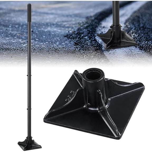 Tamper Tool, Heavy Duty Ground Steel Tamper Tool Kit Long Handle 58 Inch, 8x8 Square Dirt Hand Landscaping Garden Tools for Leaving Soil, Sand, Gravel, Asphalt, Driveway