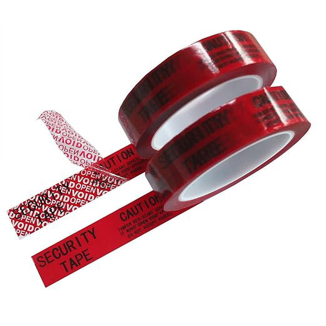 TamperSeals Group 2 Rolls 100 Total Transfer Tamper Proof Security Seal Tapes (1 Inch x 55