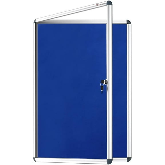 Tamperproof Lockable Noticeboard Class 1 Aluminium Framed 36x24 Inches