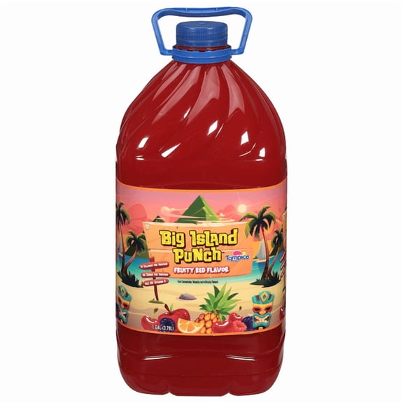 Tampico Big Island Punch Fruity Red Flavor Juice Drink, 1gal, Refreshing Sweetened Beverage