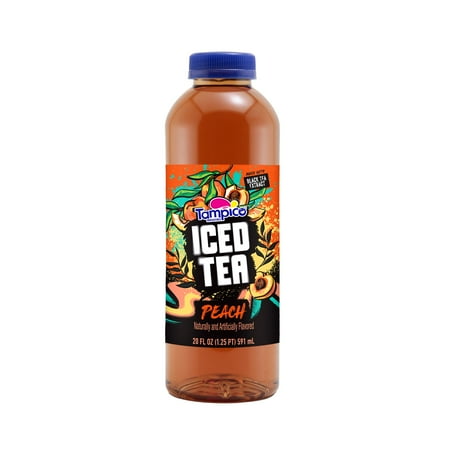 Tampico Iced Black Tea Peach Flavor Beverage 20 fl oz
