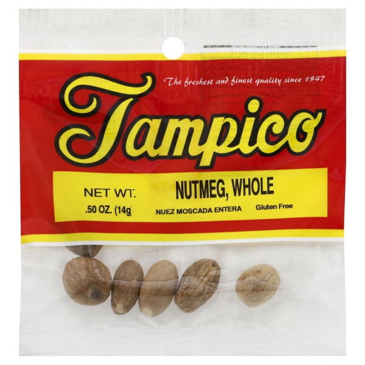 Tampico Whole Nutmeg, Spices & Seasoning, 0.5 oz