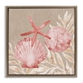 thumbnail image 1 of Stupell Industries Tampico Shells & Starfish Brown Framed Floater Canvas Wall Art, design by Paul Brent, 18 x 18, 1 of 9