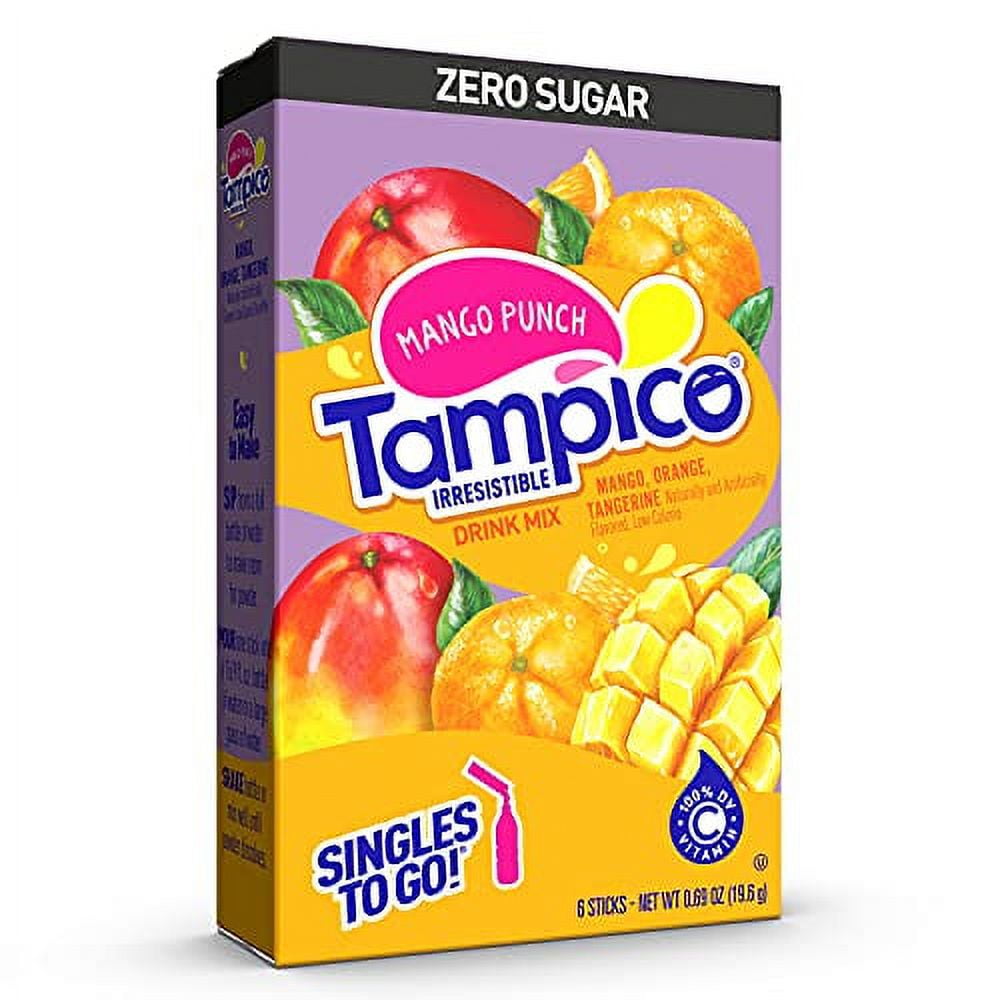 Tampico Singles To Go Drink Mix Packets, Mango Punch, Zero Sugar, Low