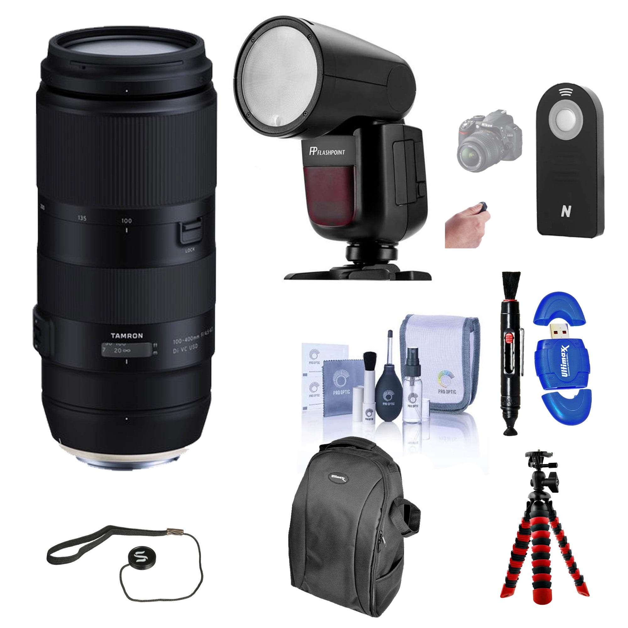 Tamron 100:400mm f/4.5:6.3 Di VC USD Lens for Canon EF With Flash