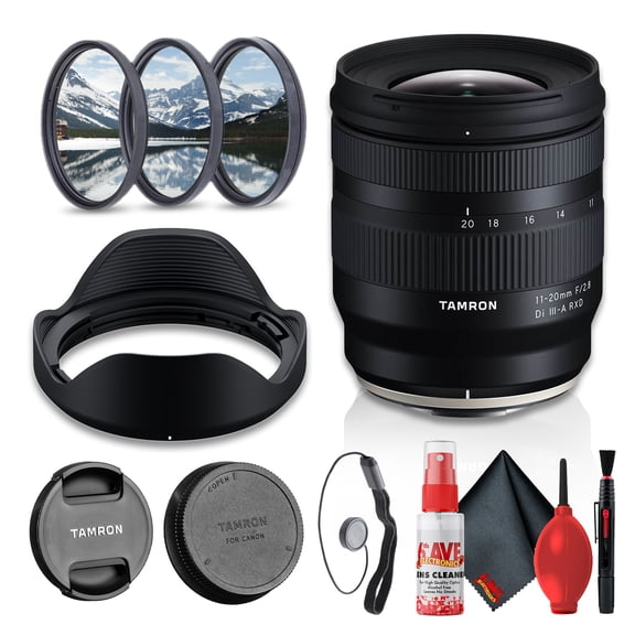 Tamron 11-20mm F2.8 Di III-A RXD for Fujifilm X-Mount | Ultra Wide-Angle Zoom, Constant F2.8, XLD/LD/GM Optics, BBAR-G2, RXD AF, Weather-Sealed | Filter Kit + Cleaning Kit + Cap Keeper