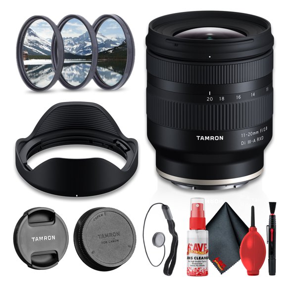 Tamron 11-20mm F2.8 Di III-A RXD Lens for Sony E APS-C | Ultra Wide-Angle Zoom, Constant F2.8, Fast RXD Autofocus, 5.9" Min Focus | Lens Filter Kit, Cleaning Kit, Cap Keeper