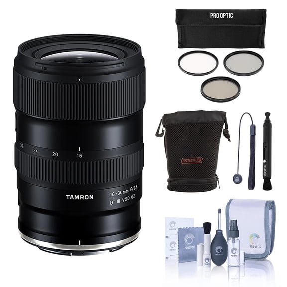 Tamron 16-30mm f/2.8 Di III VXD G2 Lens for Nikon Z, Bundle with 67mm Filter Kit, Lens Case, Pen Lens Cleaner, Cleaning Kit and Lens Cap Tether
