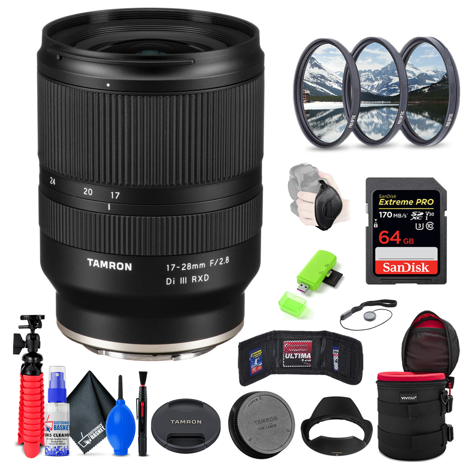 Tamron 17-28mm f/2.8 Di III RXD Lens for Sony E + Accessories 