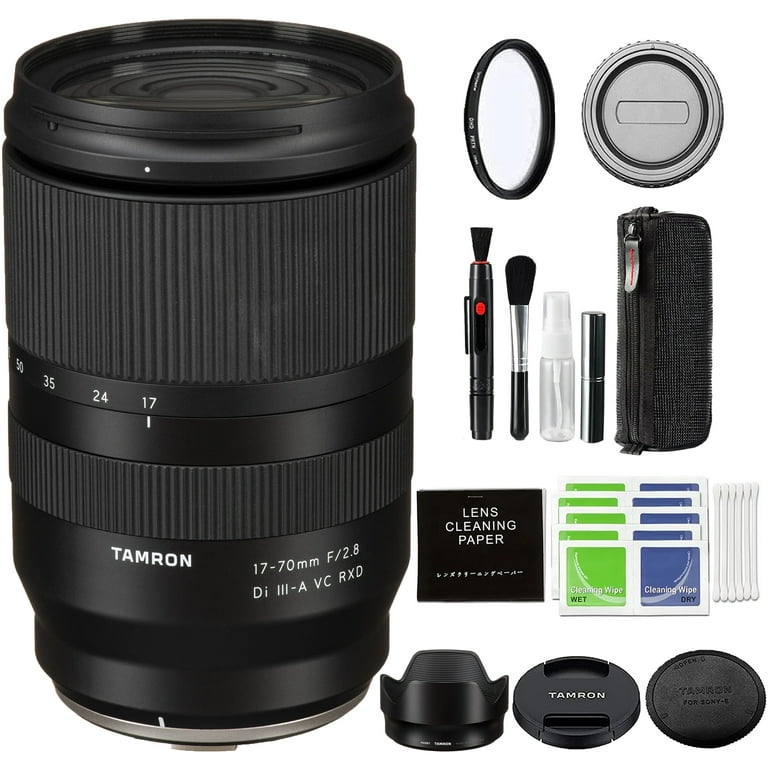Tamron 17-70mm f/2.8 Di III-A VC RXD Lens for FUJIFILM with Advanced  Accessory and Travel Bundle (Tamron 6 Year USA Warranty)