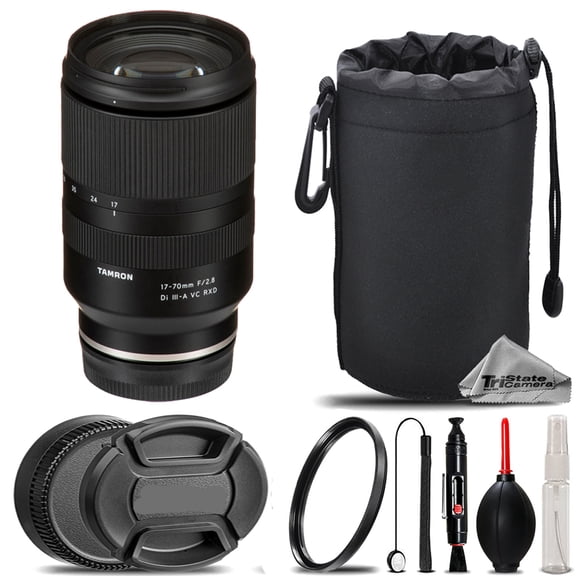 Tamron 17-70mm f/2.8 Di III-A VC RXD Lens for FUJIFILM + UV Filter+ + Hood + Lens Pouch- Basic Kit
