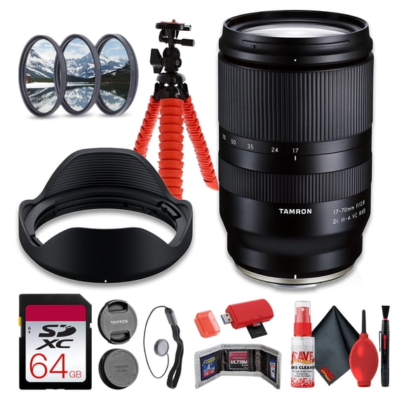 Tamron 17-70mm f/2.8 Di III-A VC RXD Lens for Fujifilm Bundle