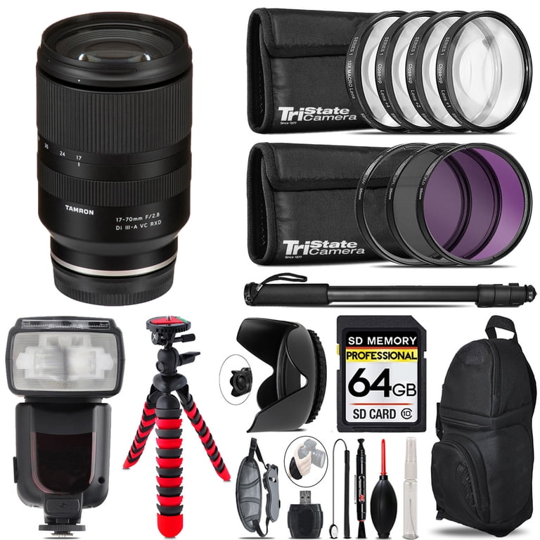 Tamron 17-70mm f/2.8 Di III-A VC RXD Lens for Sony E + 7 Piece