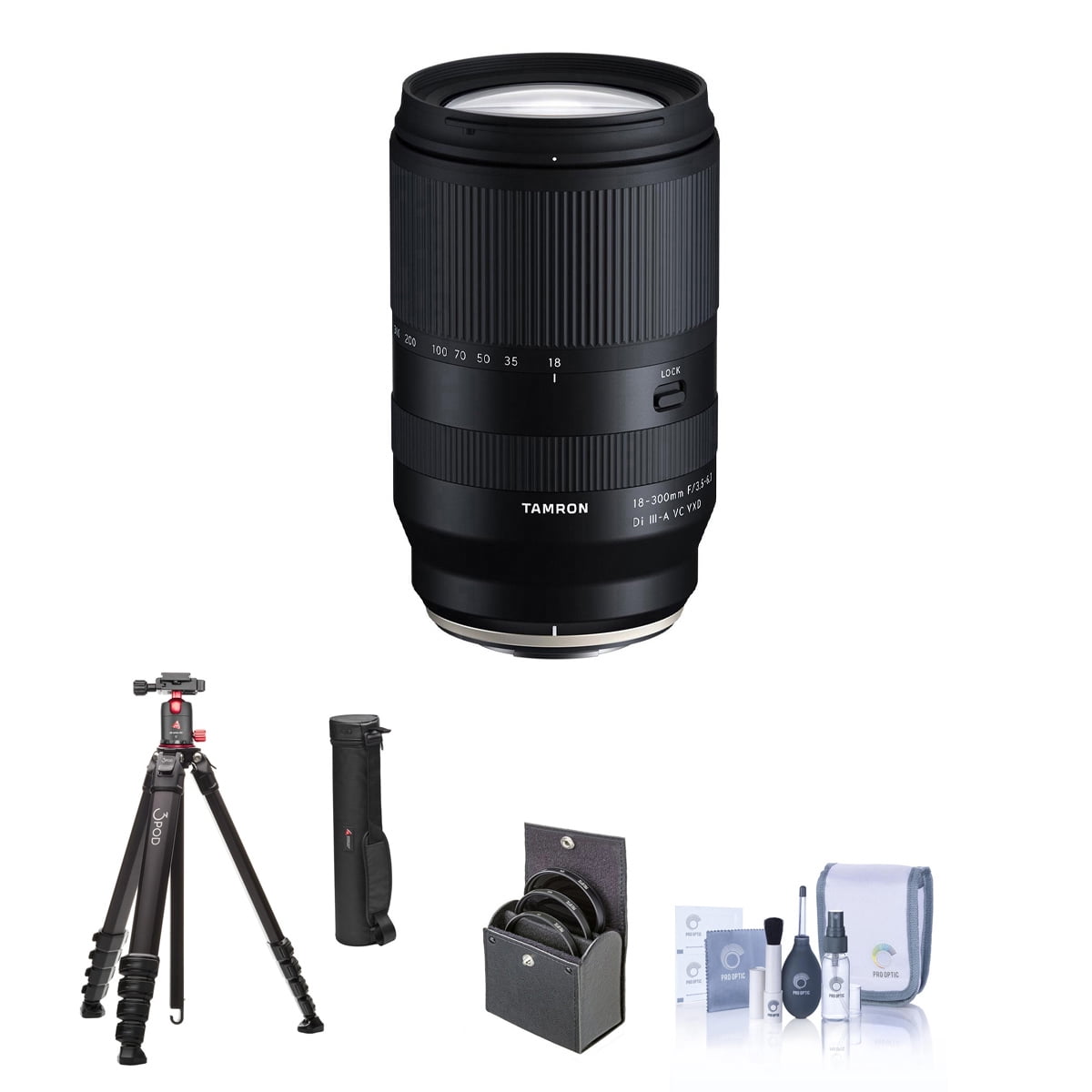 Tamron 18-300mm f/3.5-6.3 Di III-A VC VXD Lens for Fuji X Bundle with ...