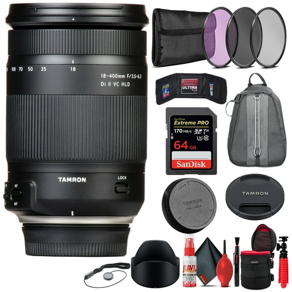 Tamron 18-400mm Lens for Nikon with Accessories - International Model