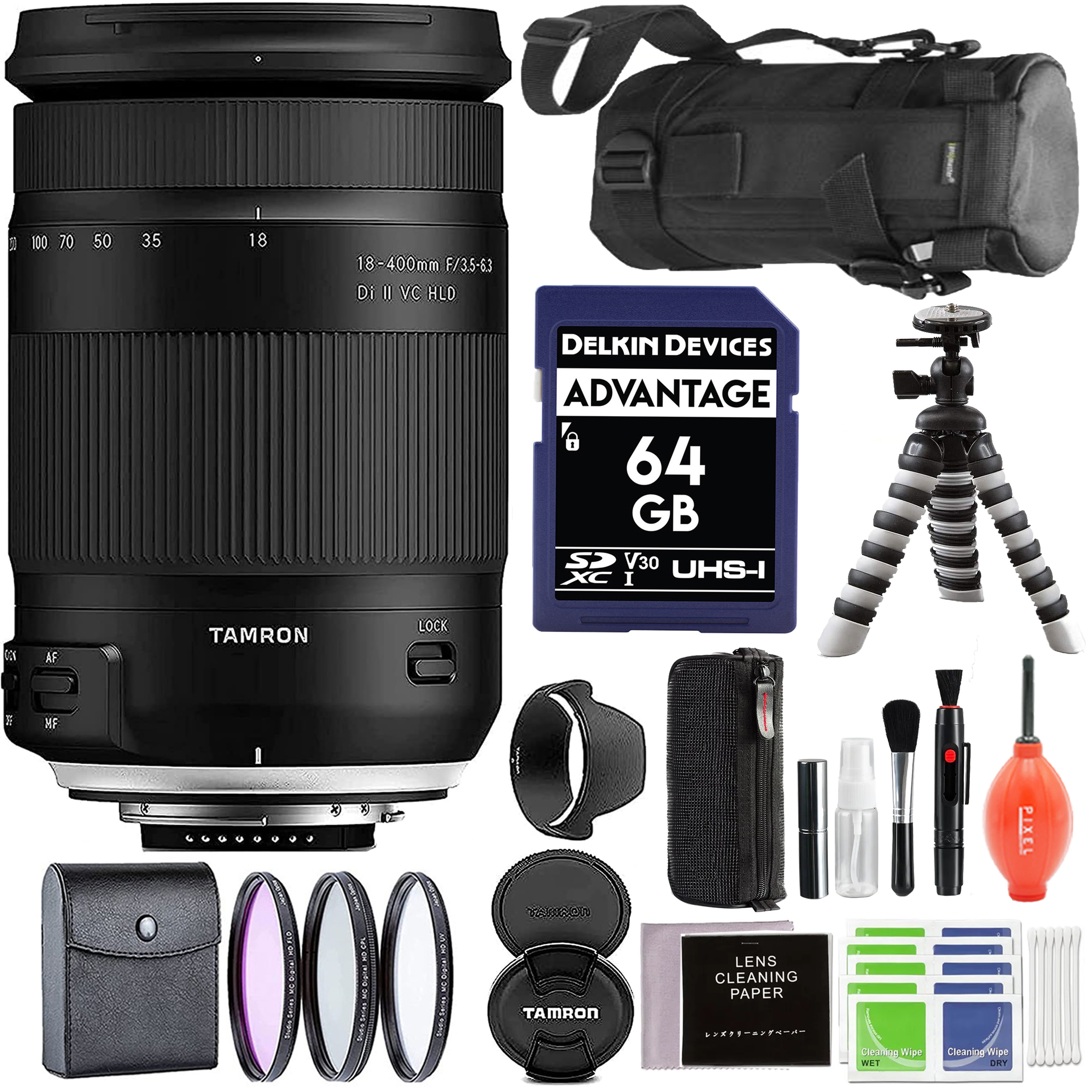 Tamron 18-400mm f/3.5-6.3 Di II VC HLD Lens for Nikon F with