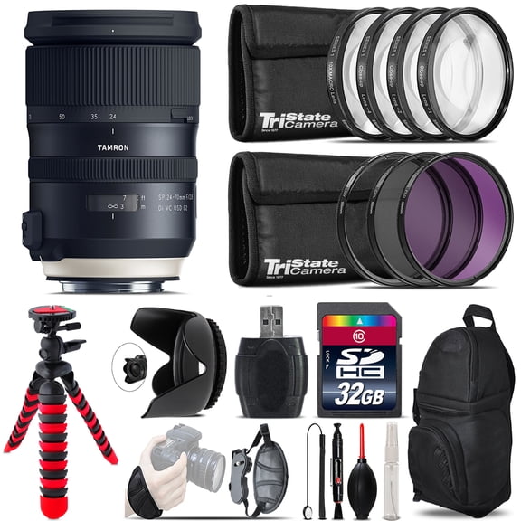 Tamron 24-70mm VC G2 for Nikon + Macro Filter Kit & More - 32GB Accessory Kit (International Version)
